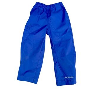 Columbia Sz 4 Rain Pants Royal Blue Elastic